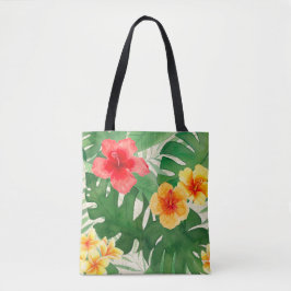 Tote Luana Watercolor Bolsa de praia tropical