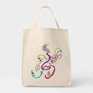 Tote Madame Butterfly, Graphic Illustration Large Bolsa
