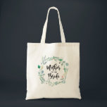 Tote Mãe Da Bolsa De Casamento Verde-Noiva<br><div class="desc">Mãe moderna da bolsa da noiva com verde botânico. presente de festa de casamento.</div>
