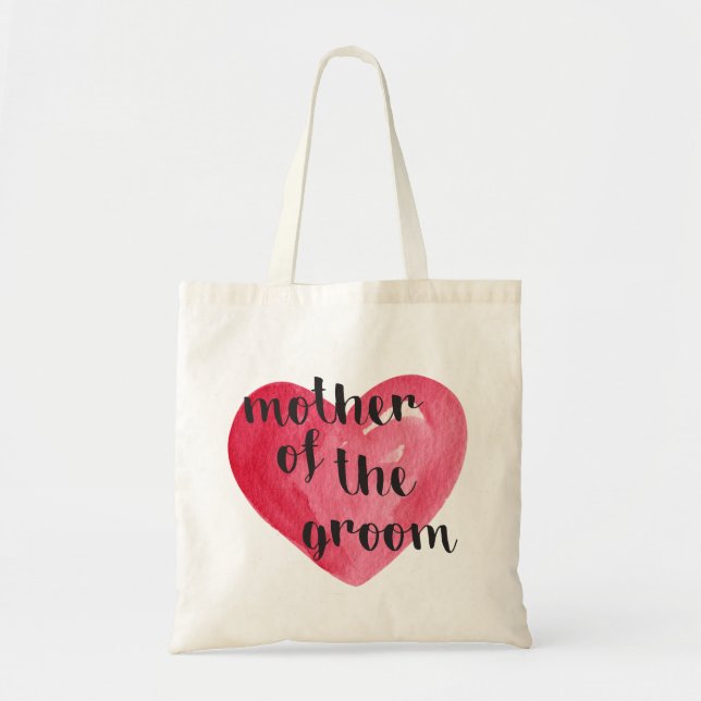 Tote Mãe do bolsa do coração do noivo (Frente)