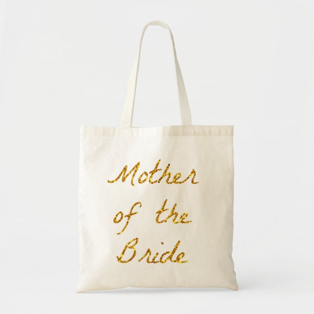Tote Mãe do bolsa Dourado do brilho da noiva (Frente)