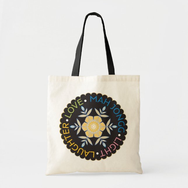 Tote Mah Jongg Snowflakes Bolsa (Frente)