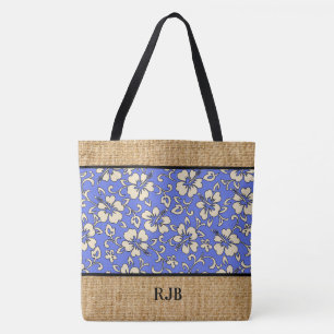 Tote Malia Hibiscus Bolsa de praia do Monograma Havaian