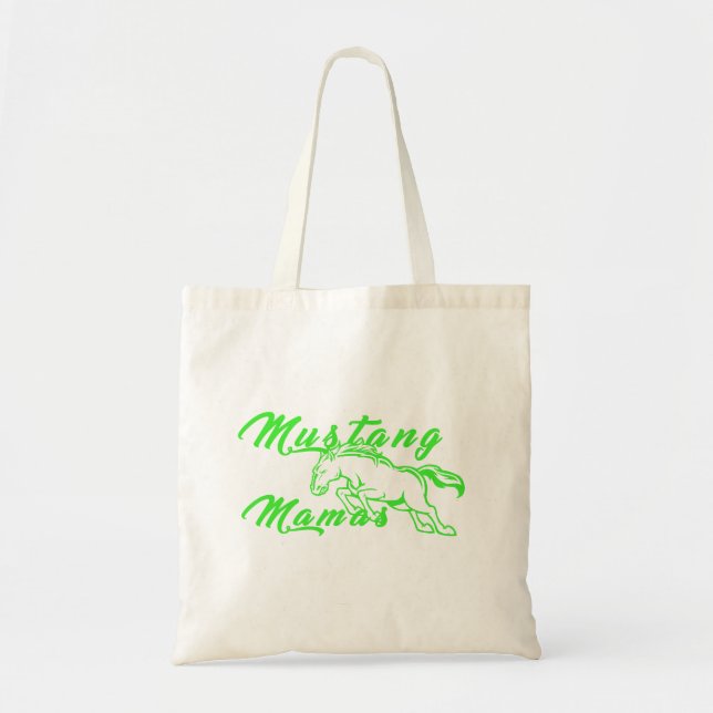 Tote Mamas Verde o Bolsa do mustang (Frente)