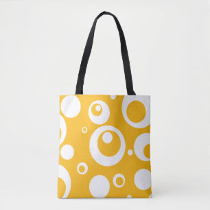 Tote Mango Amarelo Dourado Bolha Ponto Círculo Bolsa To