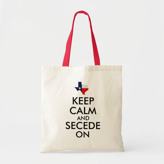 Tote Mantenha a calma e Secede no bolsa (Frente)