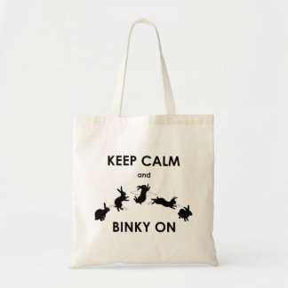 Tote Mantenha Calmo e Binky na Bolsa