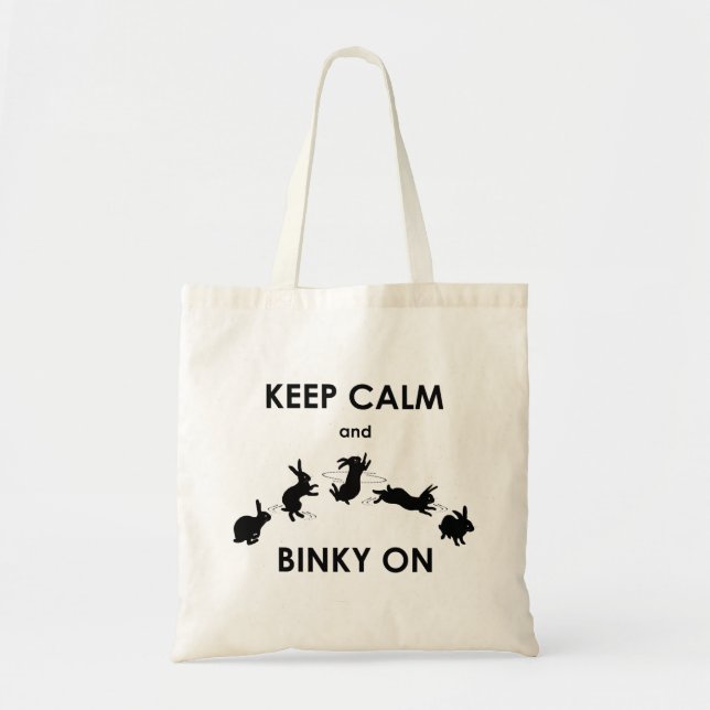 Tote Mantenha Calmo e Binky na Bolsa (Frente)