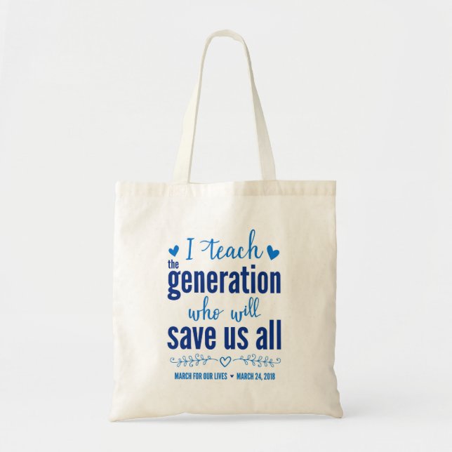 Tote Março para nosso bolsa das vidas (Frente)