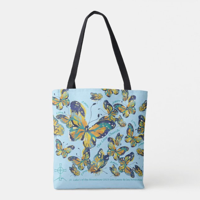 Tote Mariposa-Borboleta Bolsa AQUA (Verso)