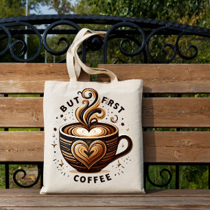 Tote Mas Primeiro Café – Bolsa Swirl & Sparkle