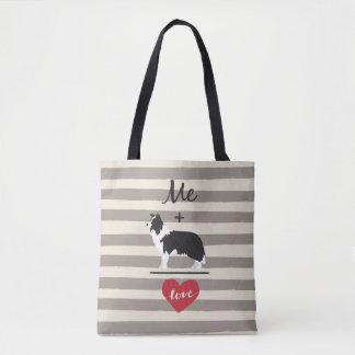 Tote Me plus Border Collie Igual Love Bolsa