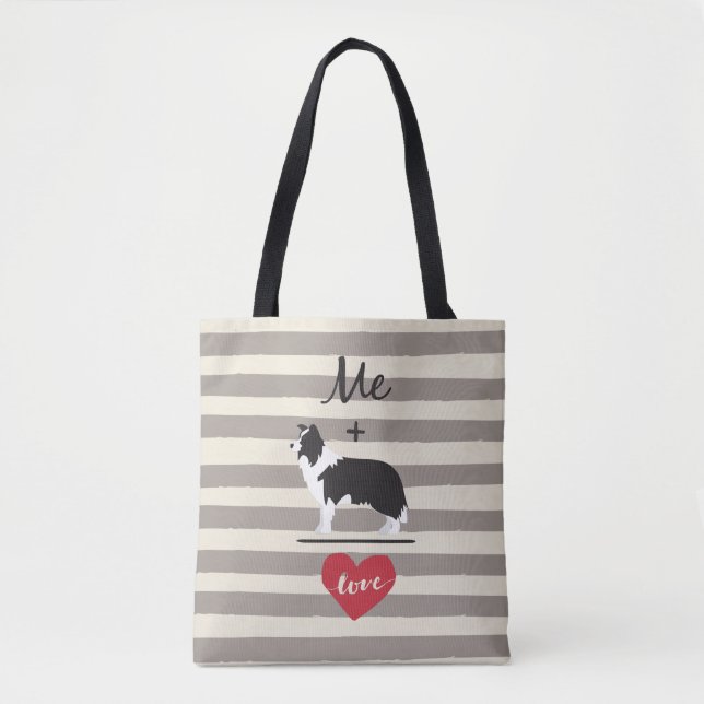 Tote Me plus Border Collie Igual Love Bolsa (Frente)