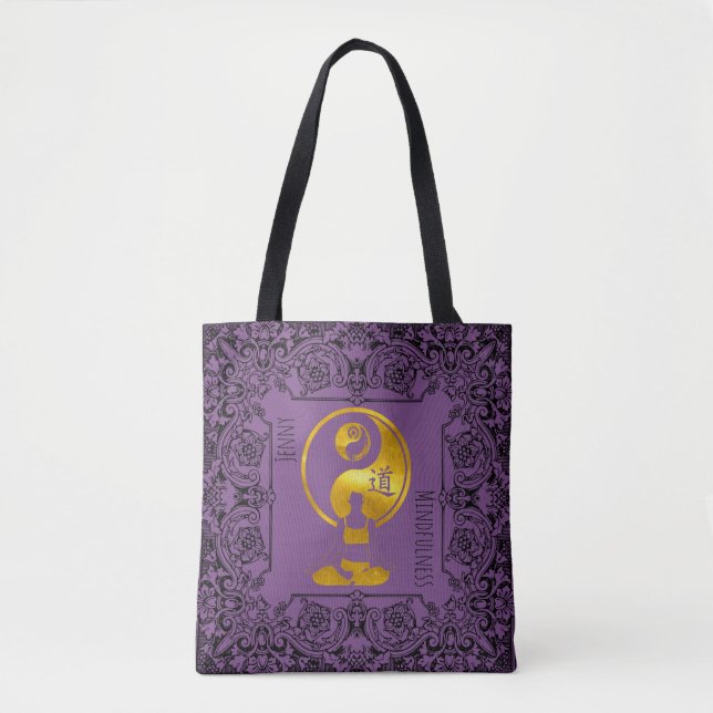 Tote Meditação de IOGA de Diluição de Mindagação Bolsa  (Frente)