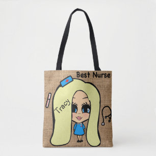 Tote Melhor Bolsa de Enfermeira - Saco de Caricatura Pe
