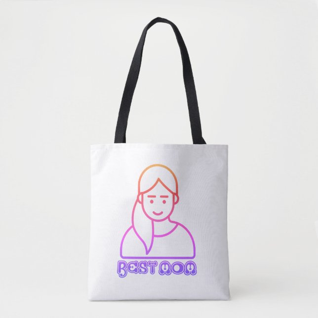 Tote Melhor Bolsa de ilustração da mãe (Frente)