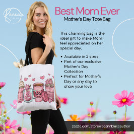 Tote "Melhor Mãe do Mundo" Bolsa de Mãe Dia das Mães
