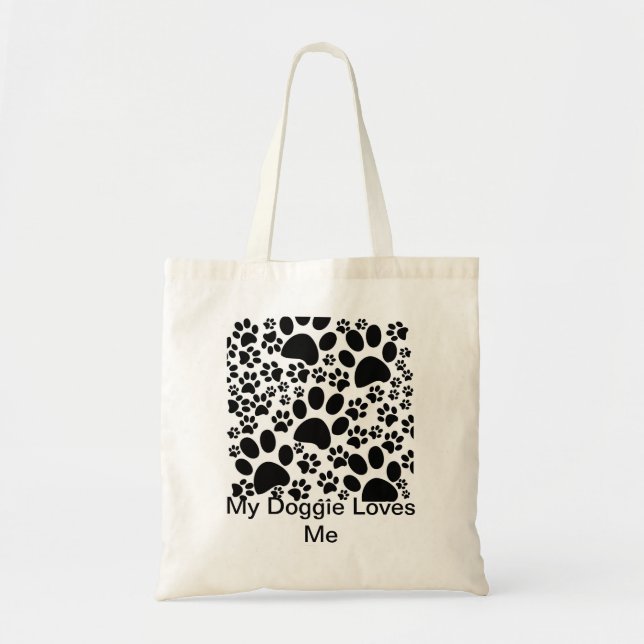 Tote Meu cachorrinho ama-me o bolsa (Frente)
