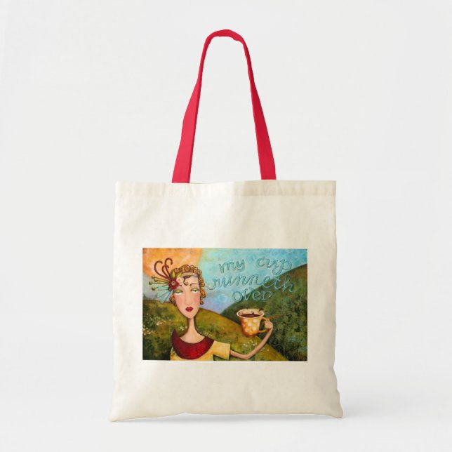 Tote Meu do copo de Runneth bolsa sobre - (Frente)
