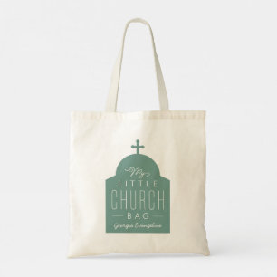 Tote Minha pequena sacola de igreja verde e giro bolsa 