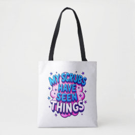 Tote Minha Roupa de Trabalho Já Viu Coisas Bolsa Branca