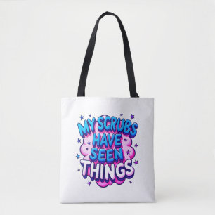 Tote Minha Roupa de Trabalho Já Viu Coisas Bolsa Branca