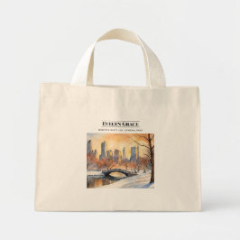 Tote Mini Allegria Tranquila do Inverno, Bolsa Central Park
