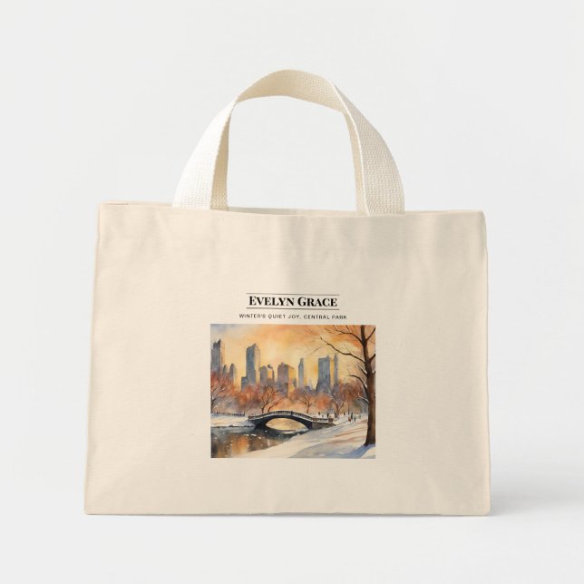Tote Mini Allegria Tranquila do Inverno, Bolsa Central Park (Frente)