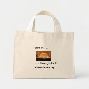 Tote Mini Bolsa de canvas Carnegie Hall