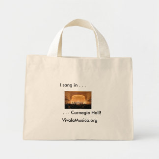 Tote Mini Bolsa de canvas Carnegie Hall