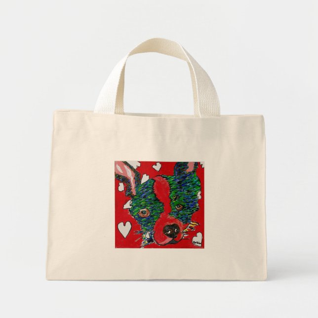 Tote Mini Bolsa de Canvas de mercado - Robin (Frente)