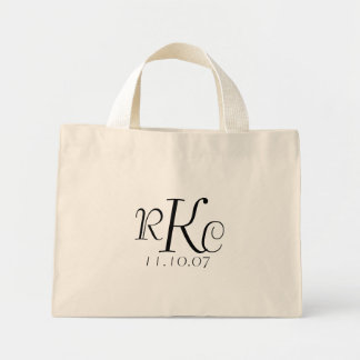 Tote Mini Bolsa de Casamento Monograma