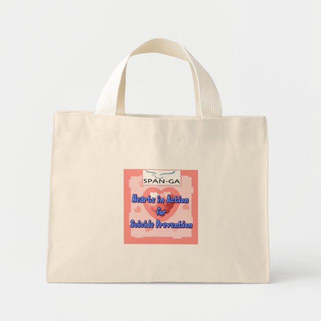 Tote Mini Bolsa de Corações em Ação (Frente)