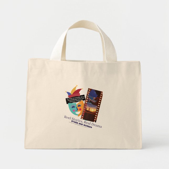 Tote Mini bolsa de lona vintage (Frente)