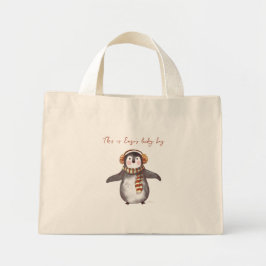 Tote Mini Bolsa de Natal personalizado. Saco do pinguim com 
