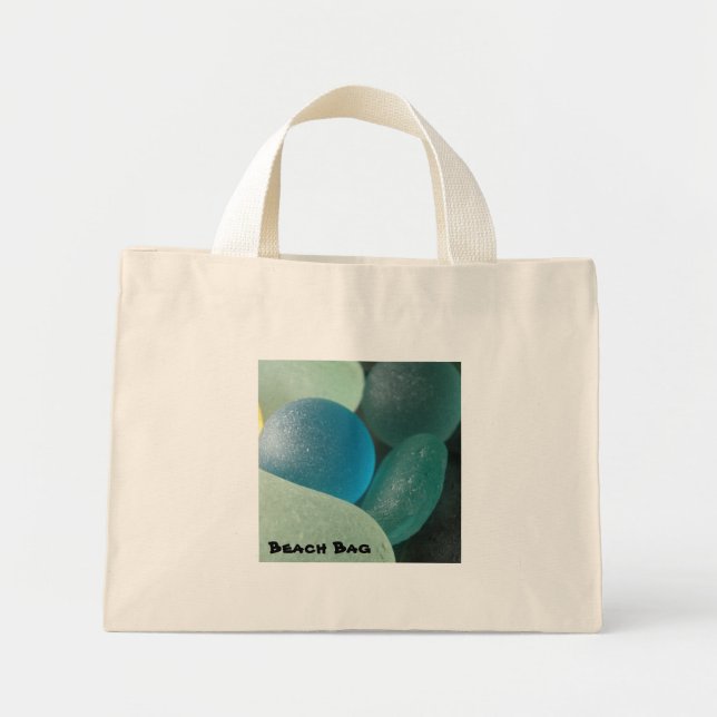 Tote Mini Bolsa de praia de vidro do mar (Frente)