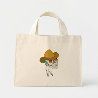 Tote Mini Bolsa de praia do Crânio de Cherokee