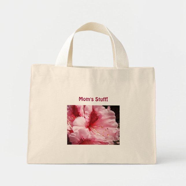 Tote Mini Bolsa de presentes da Mamãe Rhododendrons Rosa (Frente)