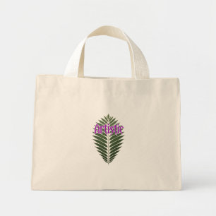 Tote Mini Bolsa Minimalista de Folha de Palmeira “Artística”