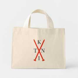 Tote Mini Bolsa pequeno saco de projeto do KNIT Knitter