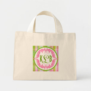 Tote Mini Bolsa rosa e verde