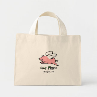 Tote Mini Camp Pigasus, bolsa de praia com listras azuis e b