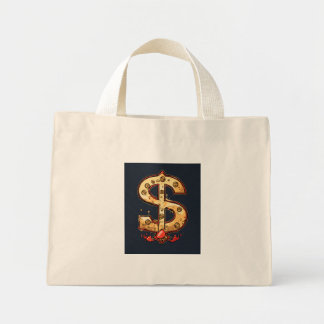 Tote Mini "Dinheiro se move: Impressão de dólar na bolsa de