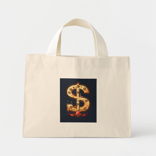 Tote Mini "Dinheiro se move: Impressão de dólar na bolsa de  (Frente)