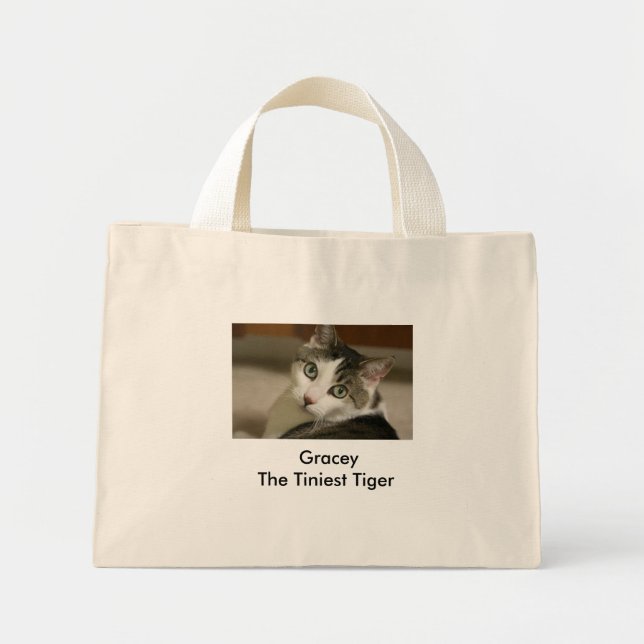 Tote Mini O Bolsa Natural Tigre Mais Pequeno (Frente)