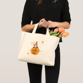 Tote Mini Olá Outono Gnomo Na Bolsa De Abastecimento De Abób