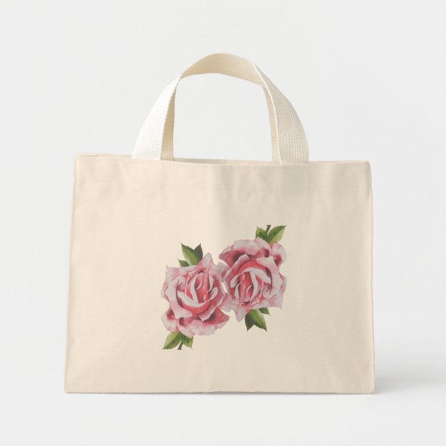 Tote Mini Rosas escultóricas em um Bolsa minúsculo (Frente)