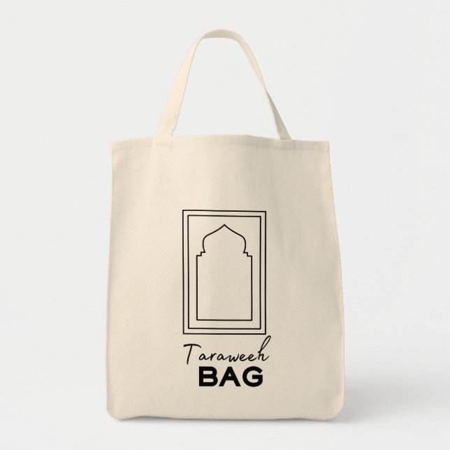 Tote Mínimo Taraweh Bag Masjid Muçulmano Ramadan Bolsa (Frente)