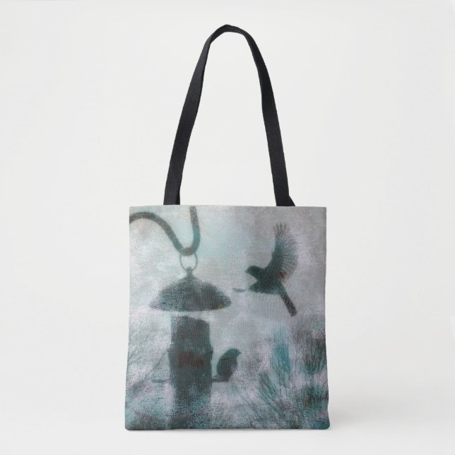 Tote Misterioso pássaro voando para o Bolsa de alimenta (Frente)