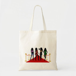 Tote Moças da Moda na Bolsa Vermelha